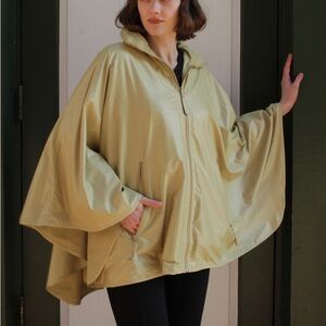 RainRaps olive gold Hooded Cape
